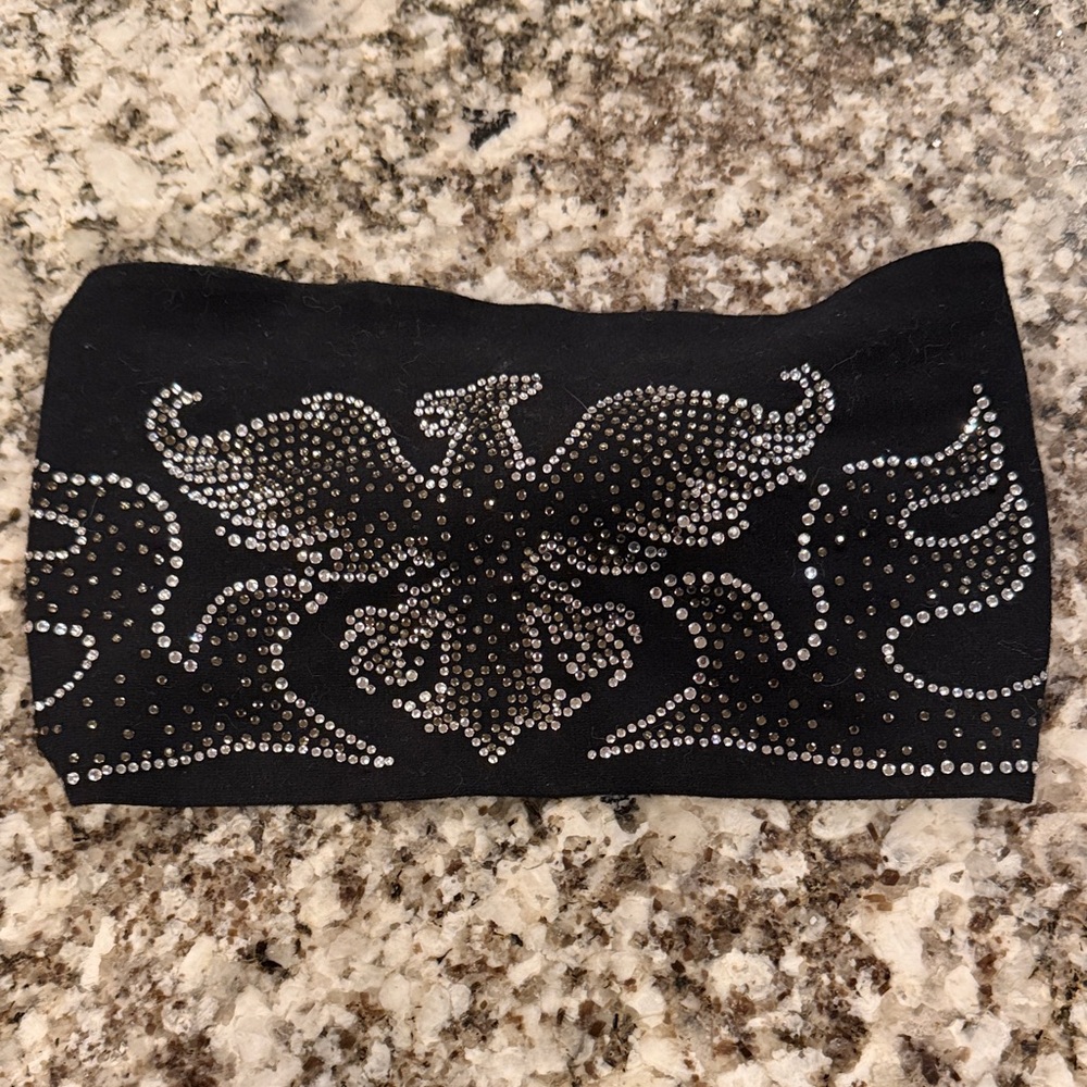 Black and Silver Embellished Headband